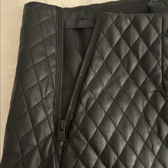 Aritzia Skirts Aritzia Quilted Leather Skirt Poshmark